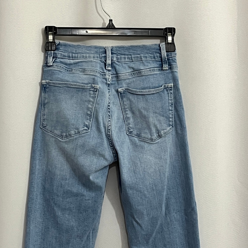 FRAME Le High Straight Jeans Womens 25 Light Blue Fading Premium Denim Capsule - Picture 10 of 13